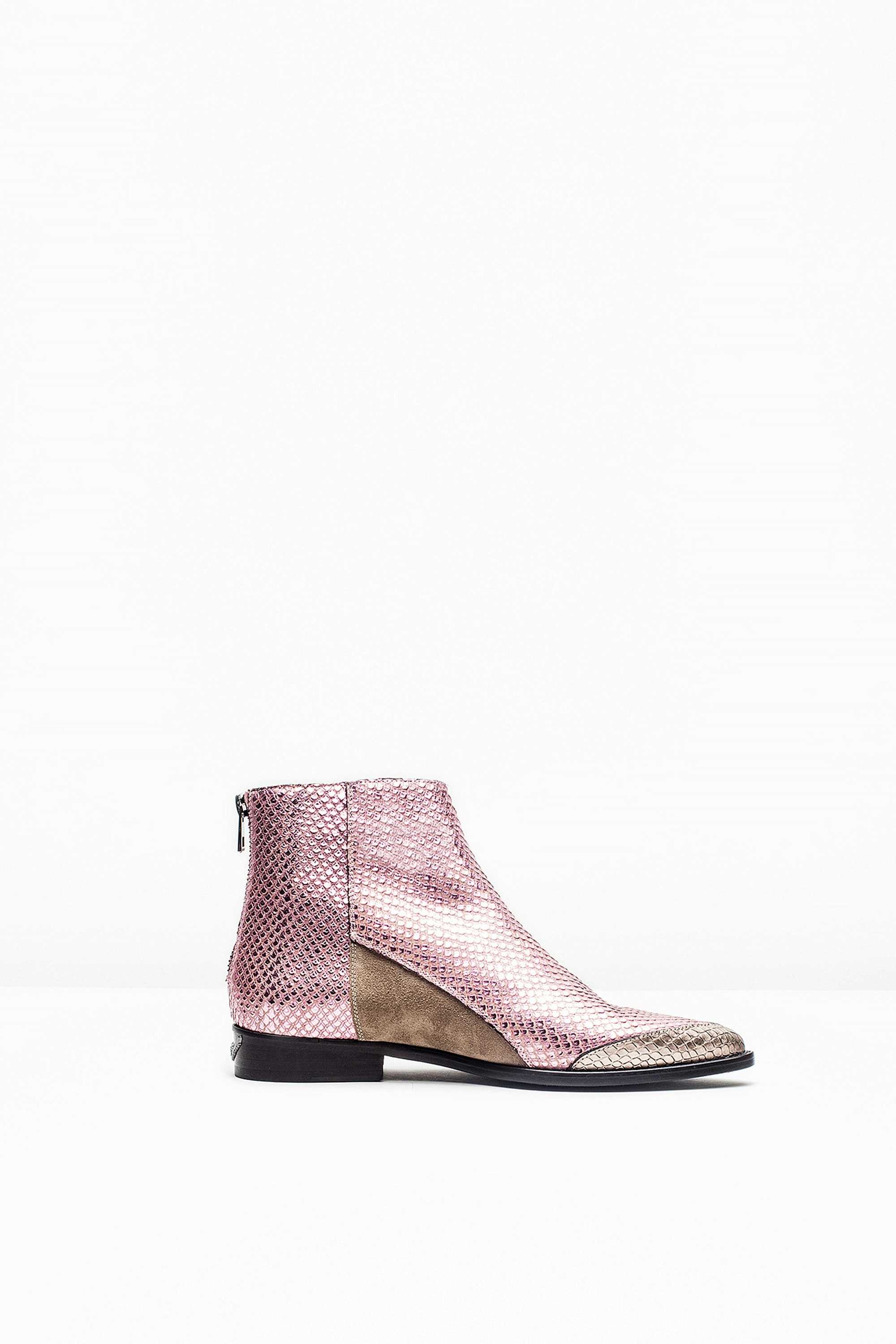 zadig and voltaire snakeskin boots