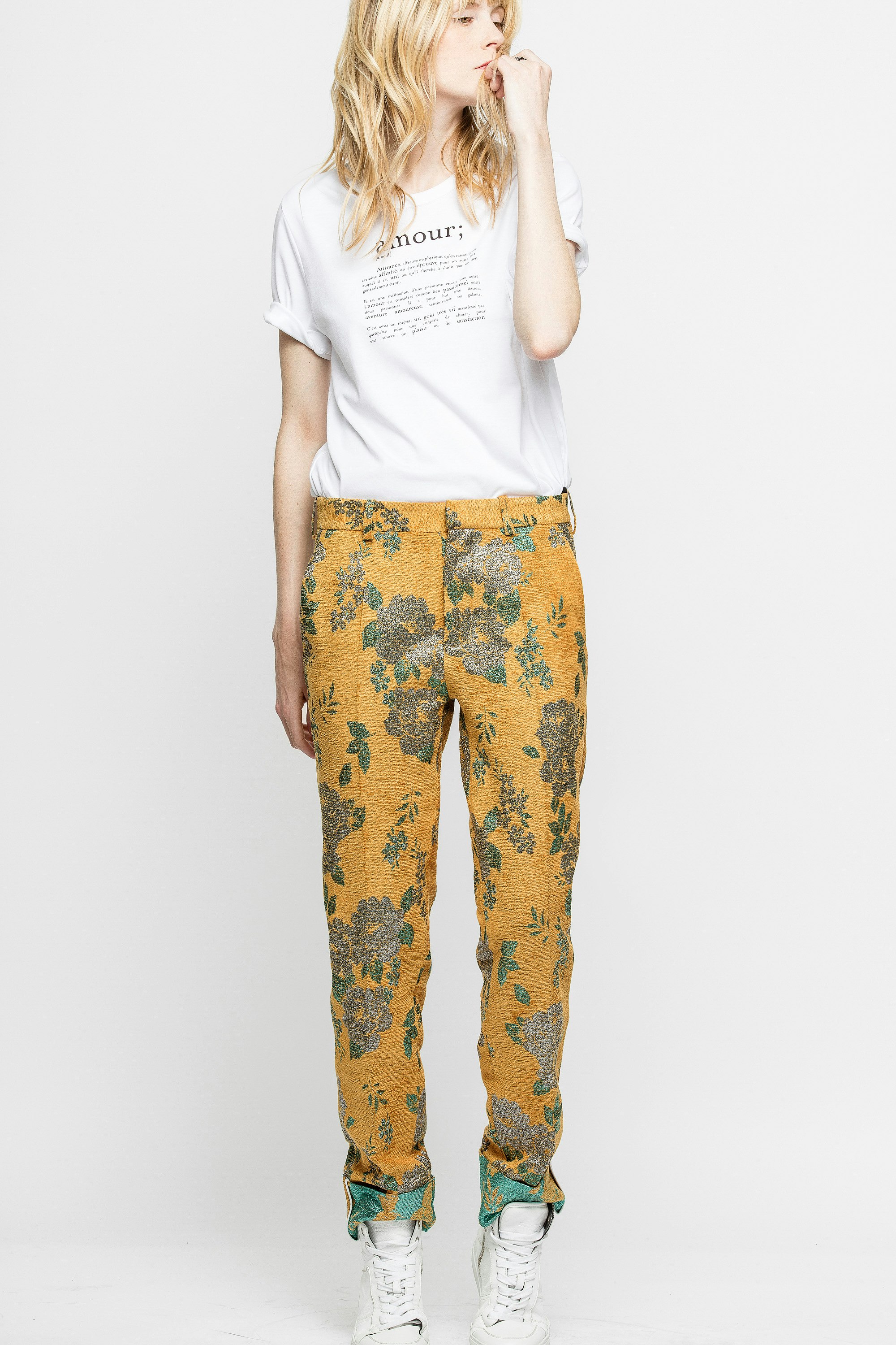 mustard yellow velvet pants