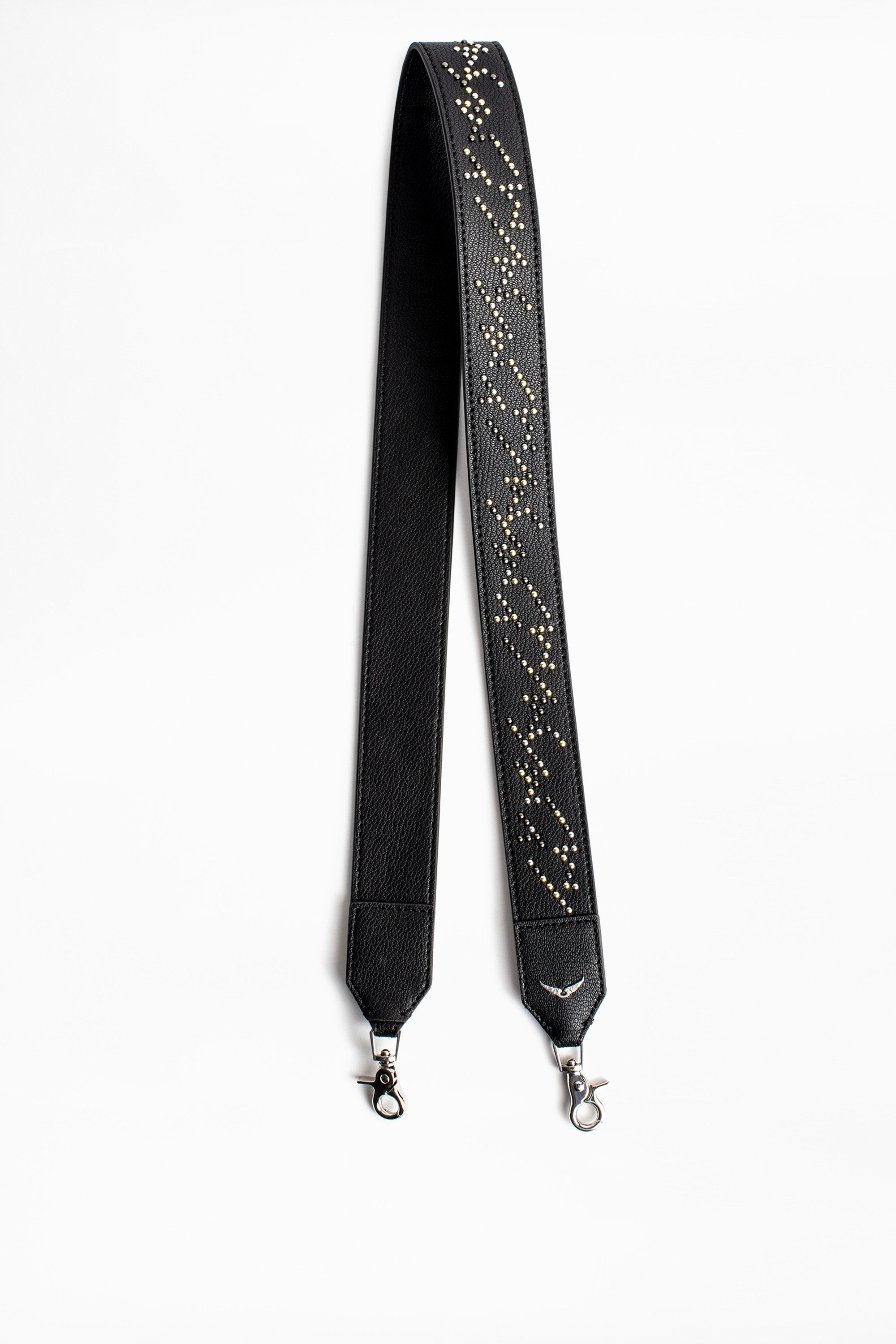 bag strap black leather