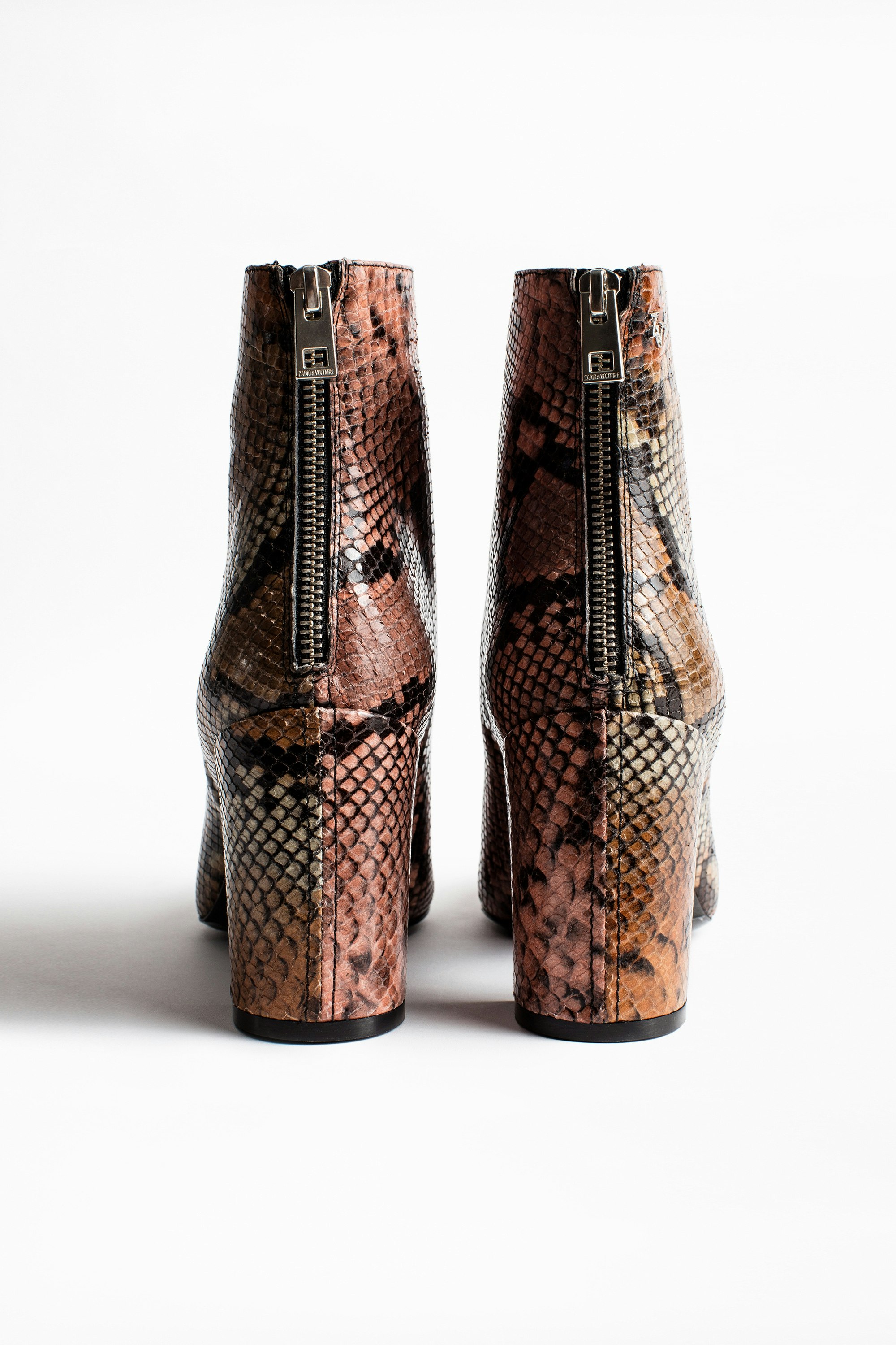 zadig and voltaire snakeskin boots