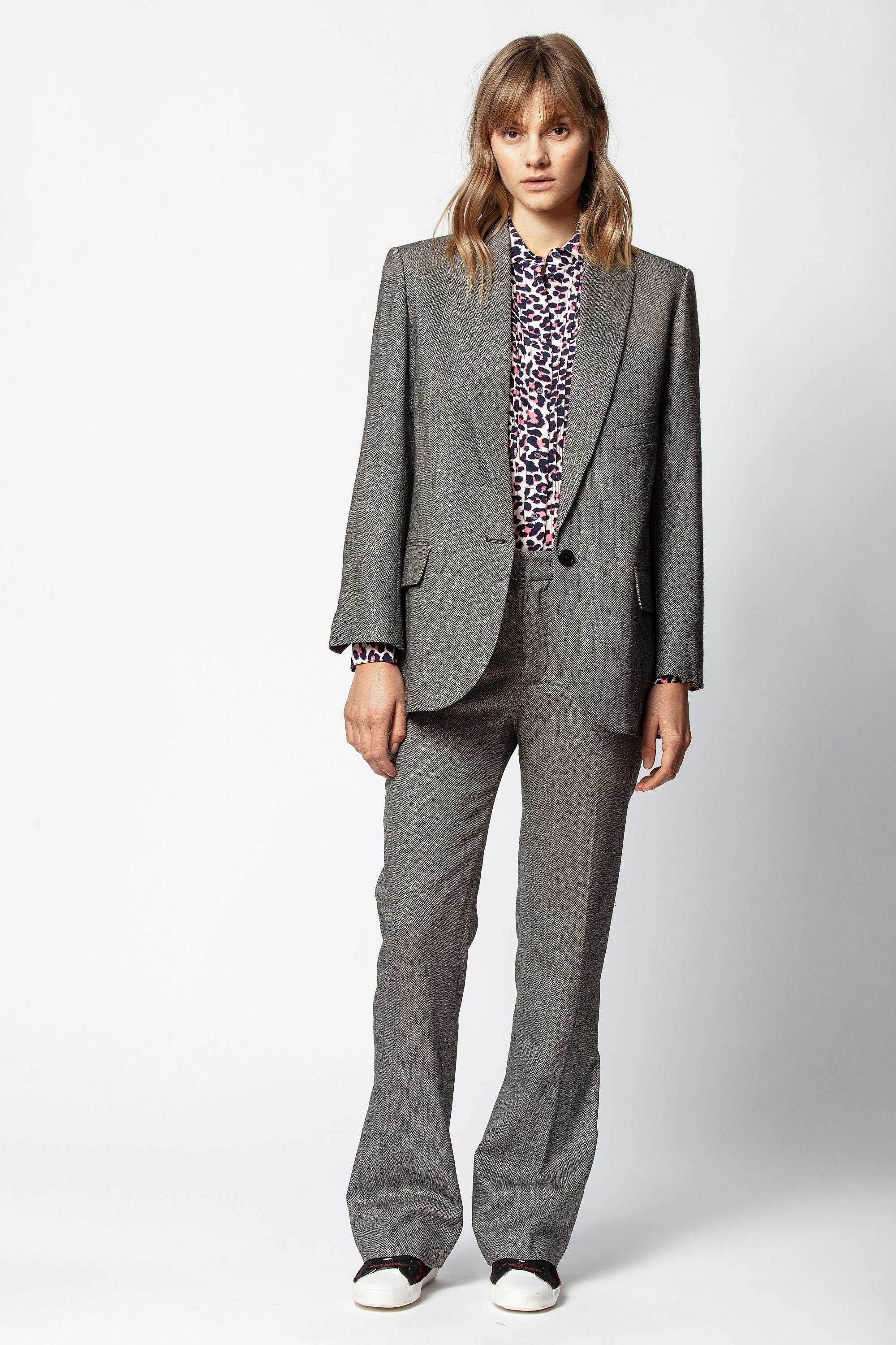 silver dressy jacket