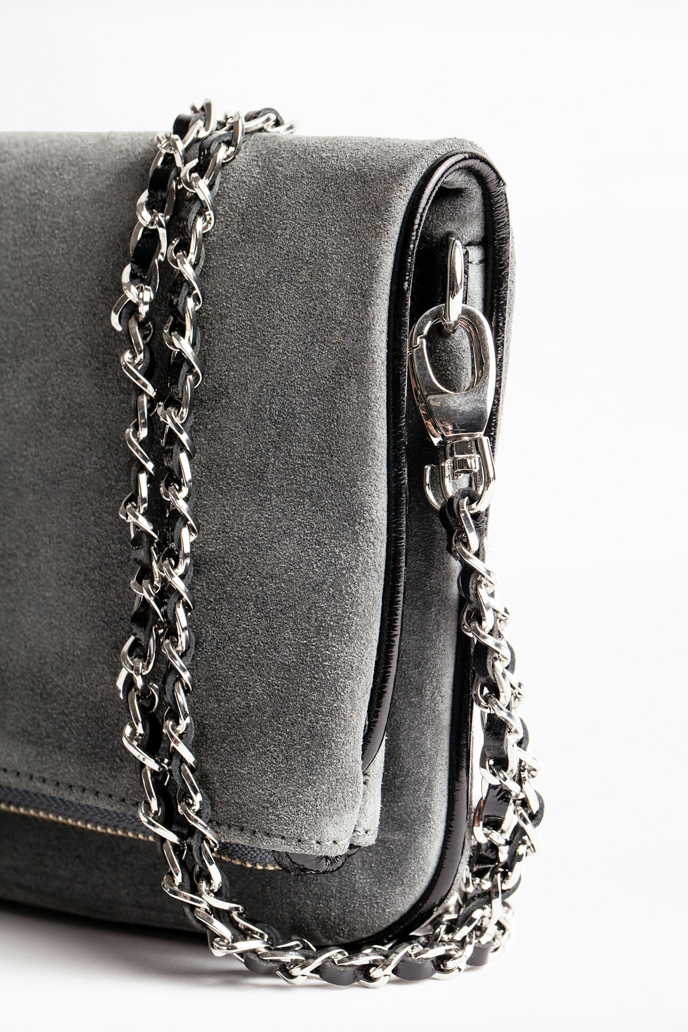 Bolso de mano Rock Suede Patent bolso mujer Zadig&Voltaire Zadig